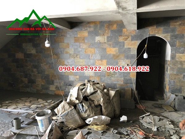 giá đá slate đa sắc ốp tường