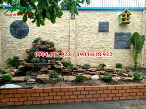 Đá ghép vàng ốp tường