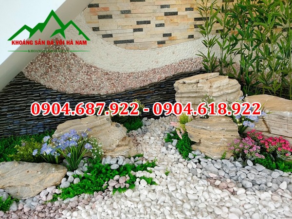sỏi trắng trang trí