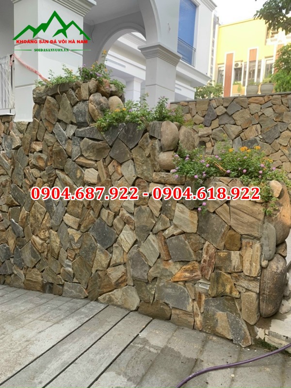 đá rối vân gỗ ốp tường