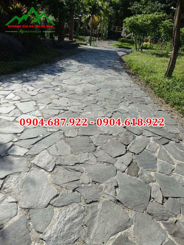 lát lối đi saan vườn bằng đá rối