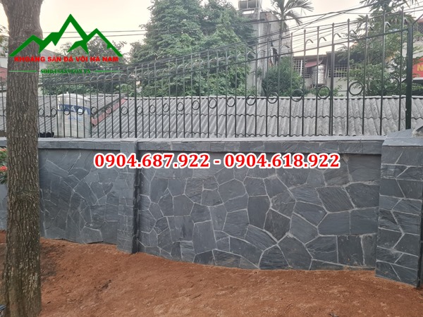 đá rối đen ốp tường