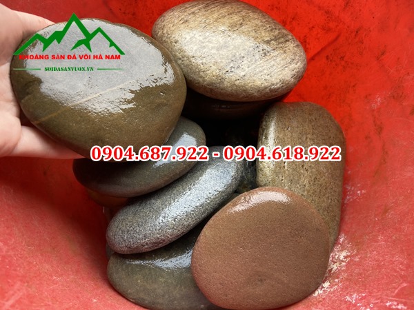 sỏi dẹp gắn tường