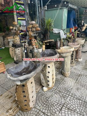 Đèn đá cuội kiểu cách