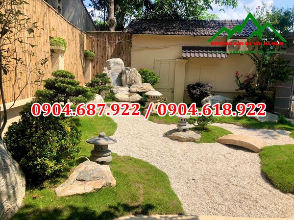 đá hạt rải sân vườn