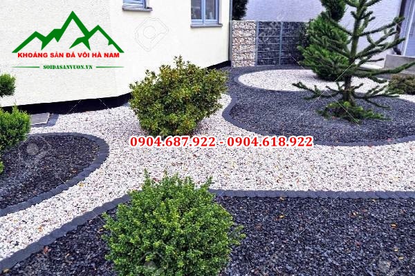 Đá dăm rải trang trí sân vườn
