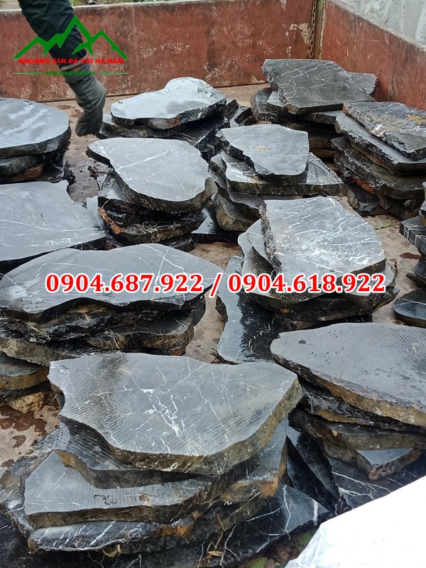 đá bước dạo lũa đen cắt lát