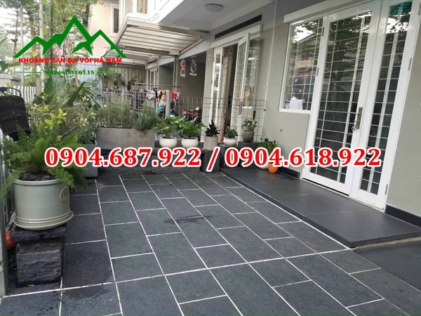 đá đen tự nhiên lát sân