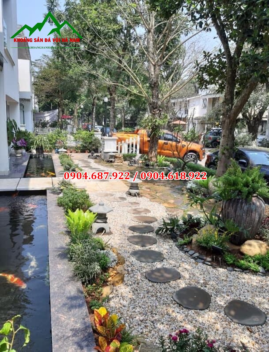 sỏi biển rái lối đi sân vườn