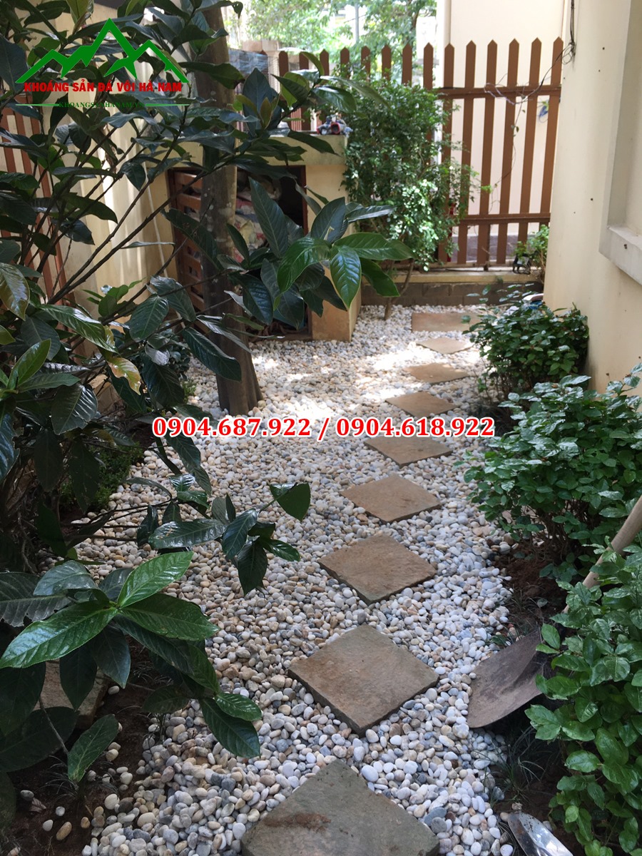 sỏi biển trang trí sân vườn
