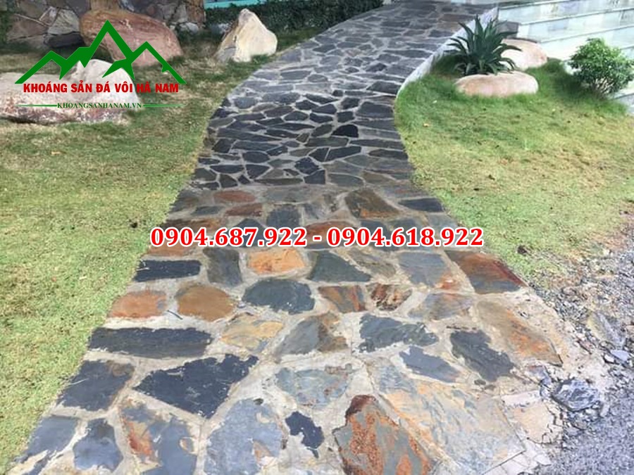 Đá rối đa sắc lát sân vườn