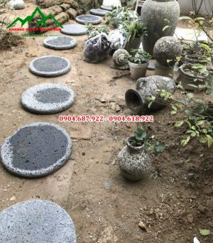 đá bước dạo ong xám tròn
