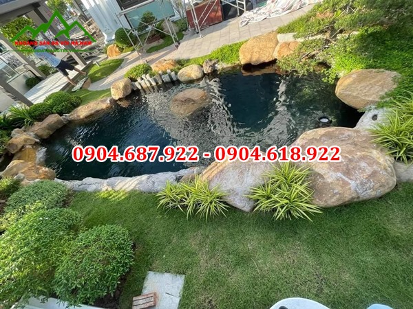 Đá trang trí hồ cá koi