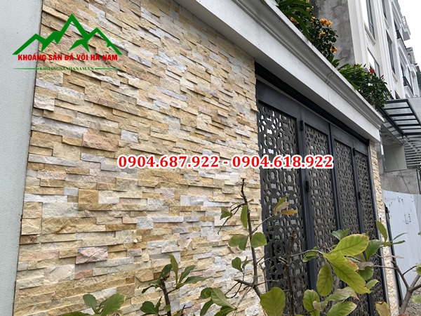 đá ghép vàng ốp cổng