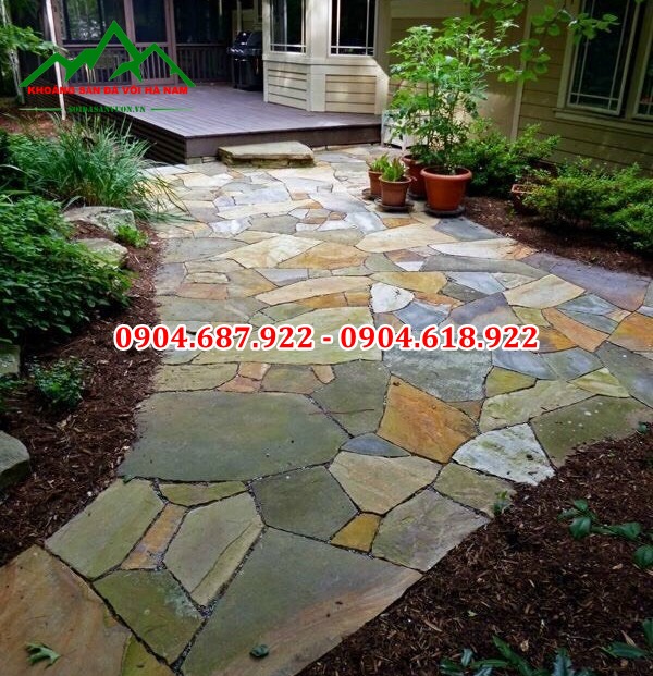 đá rối đa sắc lát sân