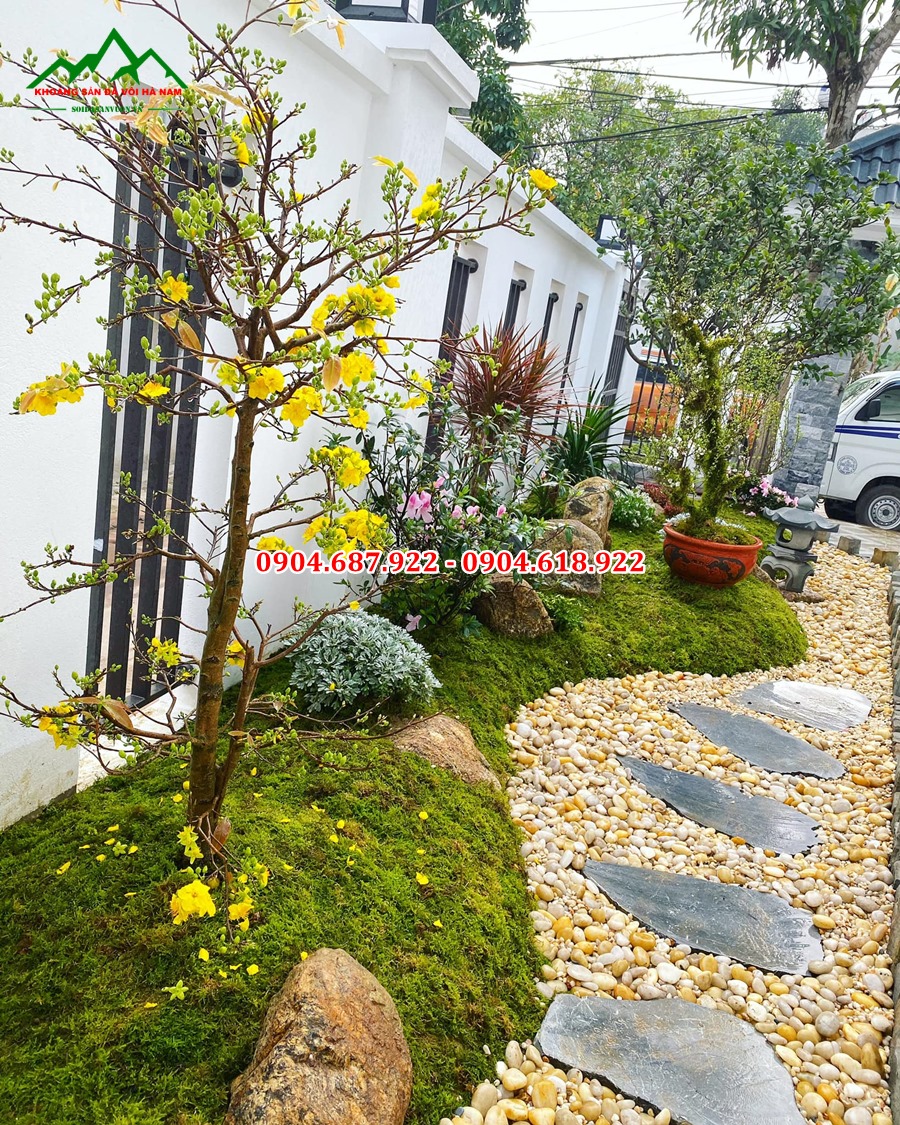 cung cấp đá bước dạo xanh rêu