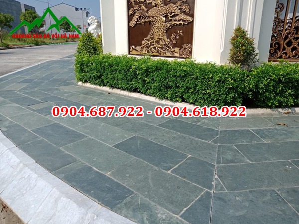 đá xanh rêu lát vỉa hè