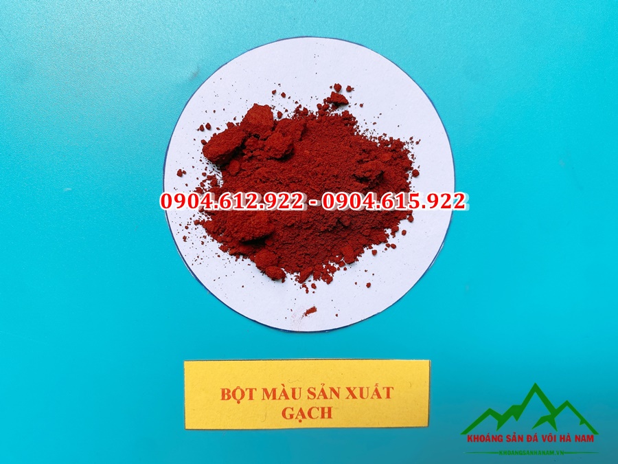 bột màu đỏ lâu làm gạch