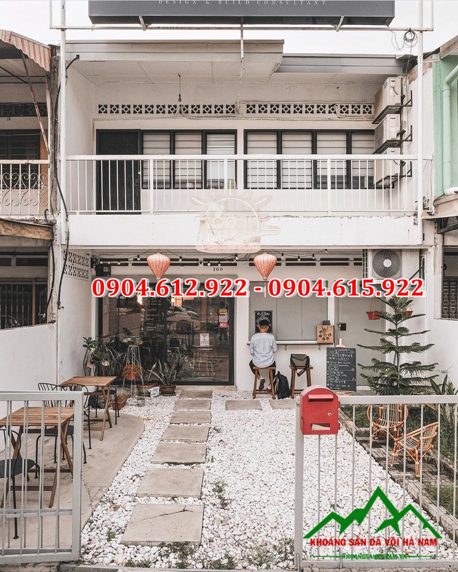 sỏi trang trí quán cafe