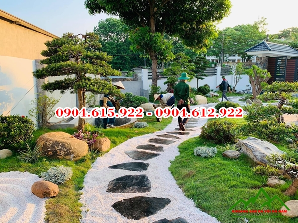 Sỏi cuội trang trí biệt thự hà nội6