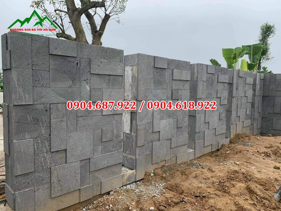 đá ong xám ốp tường 3d