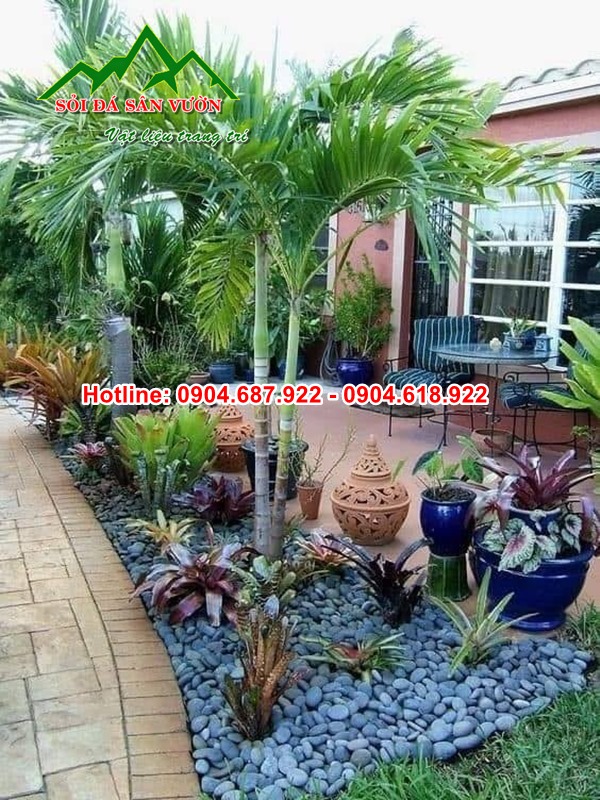 sỏi cuội rải sân vườn tại Hà Nội
