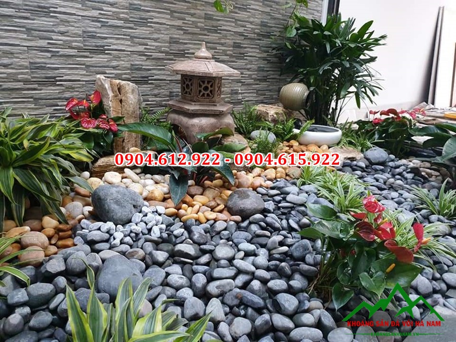 Sỏi đen tự nhiên trang trí tiểu cảnh