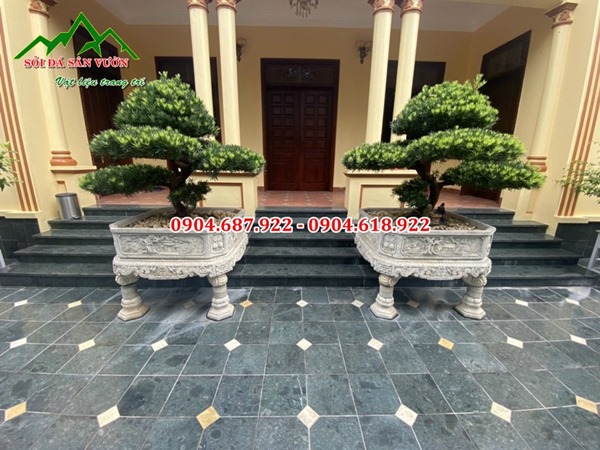 đá xanh rêu lát sân nhà tổ