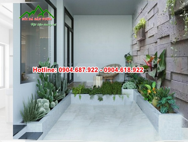 Đá ong xám ốp tiểu cảnh