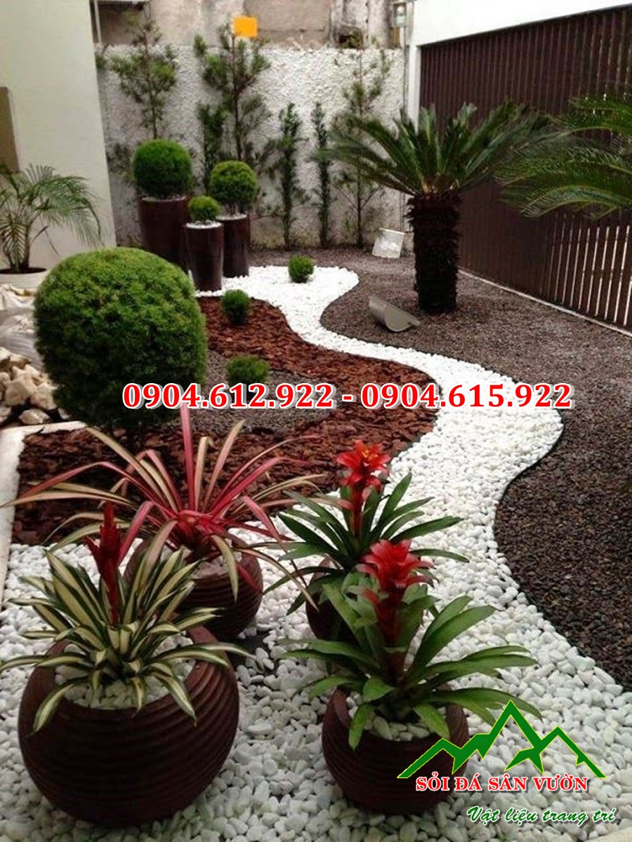 sỏi trang trí sân vườn đẹp