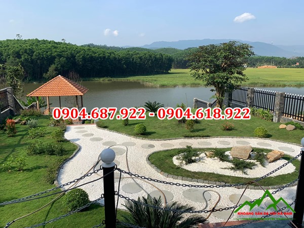 Sỏi trắng rải sân vườn