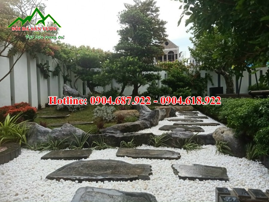 Sỏi trắng giá tốt rải sân vườn