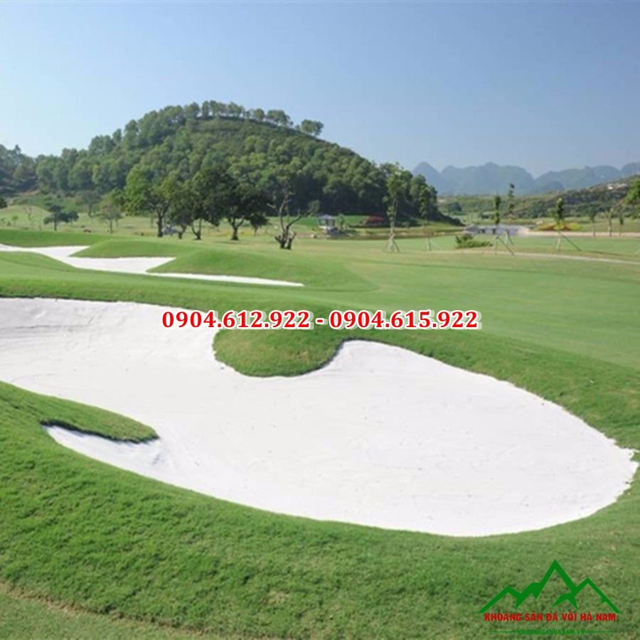 cát trắng tự nhiên rải sân golf