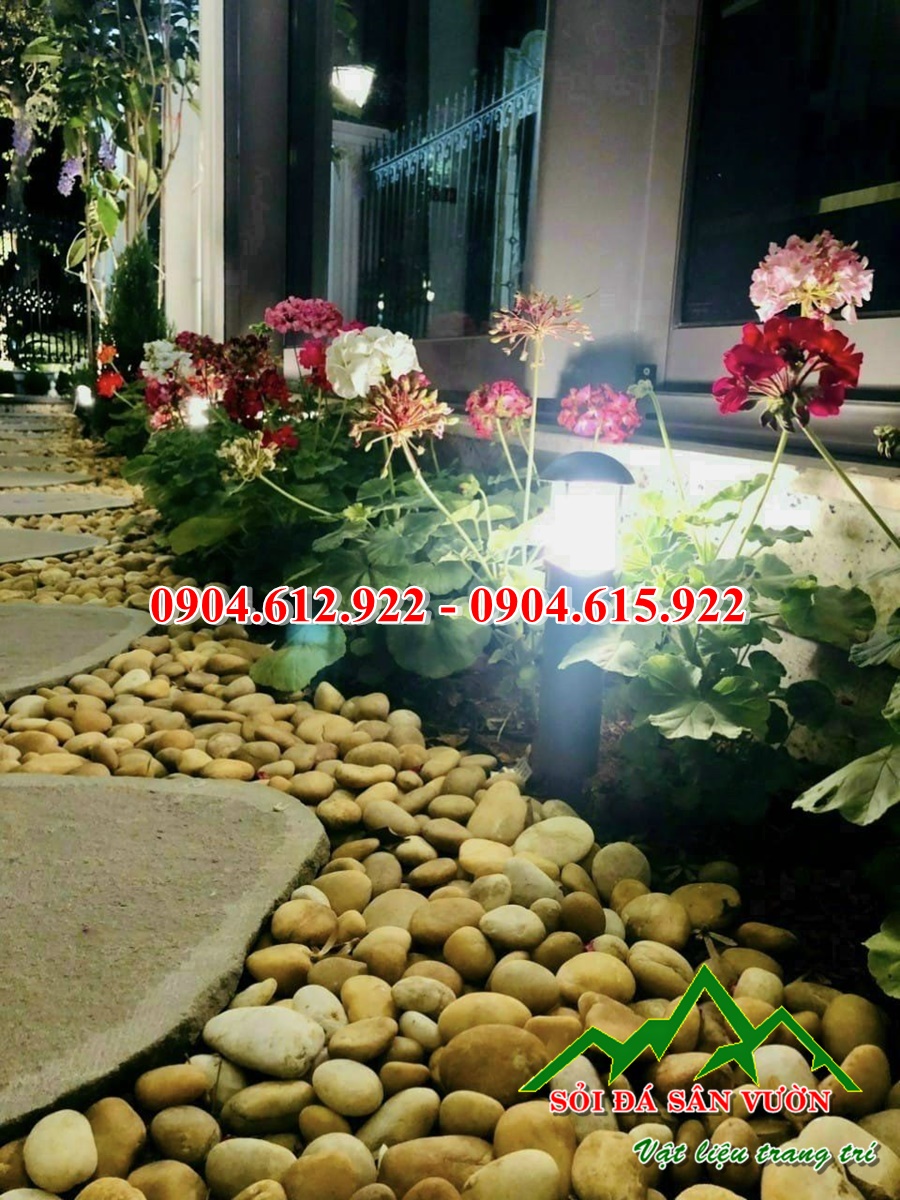 tại sao dùng sỏi vàng tự nhiên trang trí sân vườn