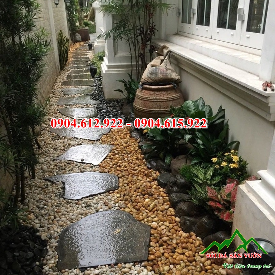 Sỏi rải lối đi sân vườn