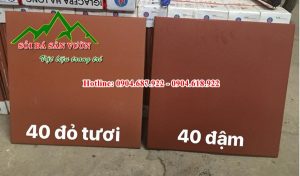 gạch gốm đỏ lát sân