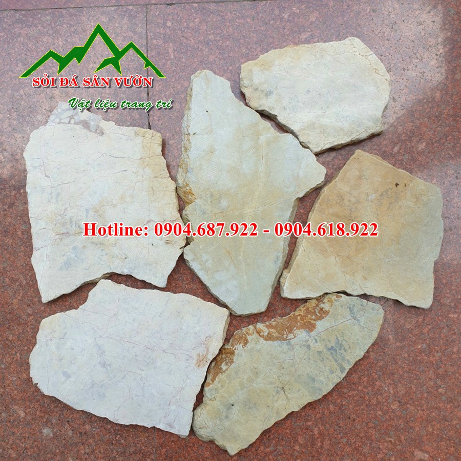 Tường ốp đá rối vàng giả cổ