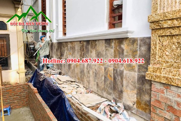 cung cấp đá dăm kết vàng ốp tường