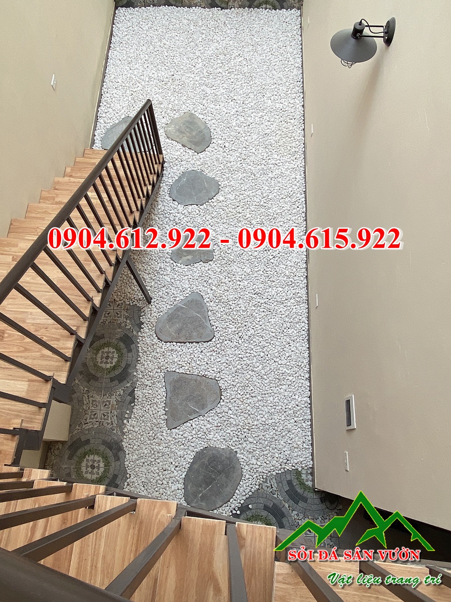 thiết kế thi công rải sỏi trang trí quán cafe sân vườn