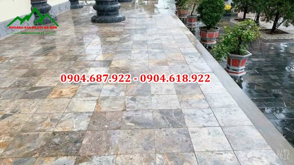 đá dăm kết vàng lát nền cao cấp