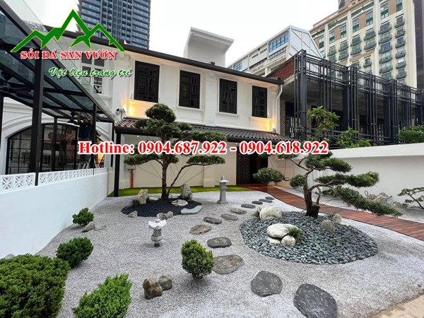 sỏi rải sân vườn tại quảng ninh