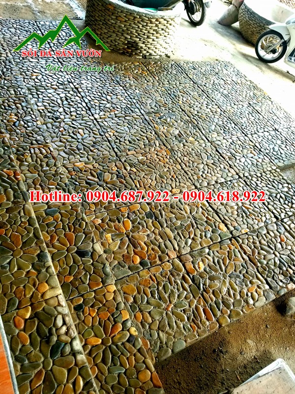 cung cấp sỏi cuội gắn nền