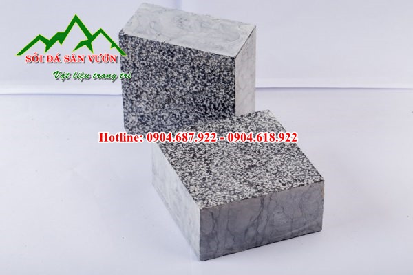 đá cubic xanh đen băm mặt