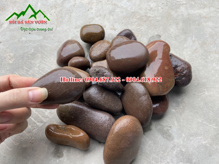 sỏi cuội hồng gắn tường