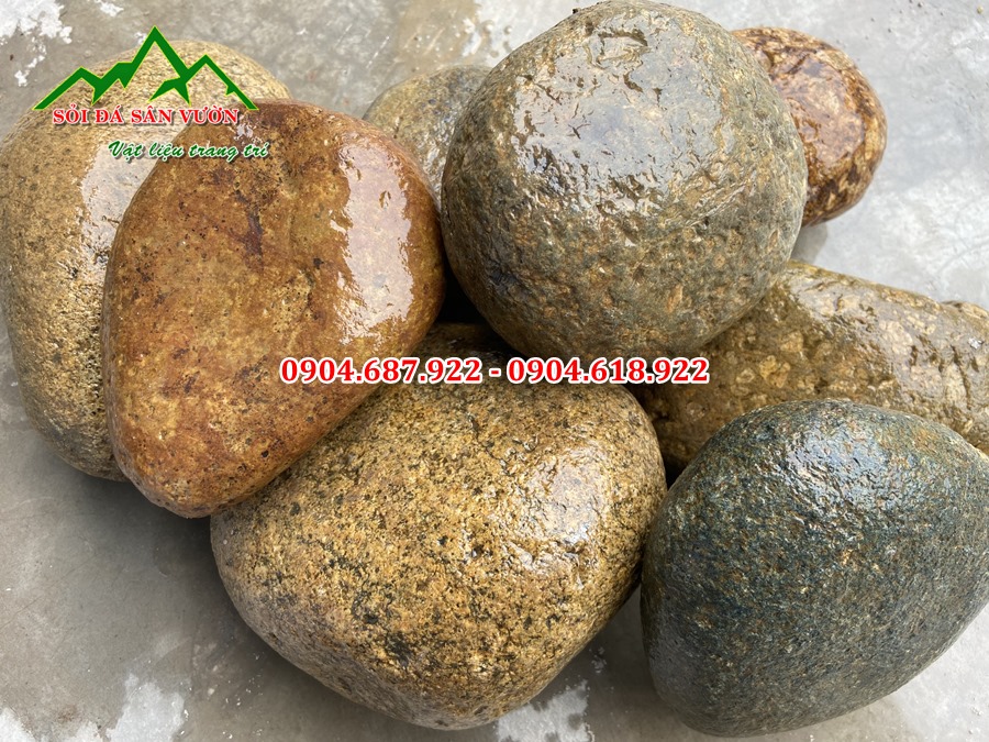 bán đá cuội làm tường bao