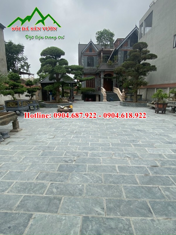 đá xanh rêu lát sân vườn