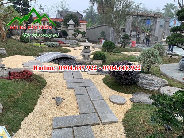 sỏi vàng miri rải sân vườn