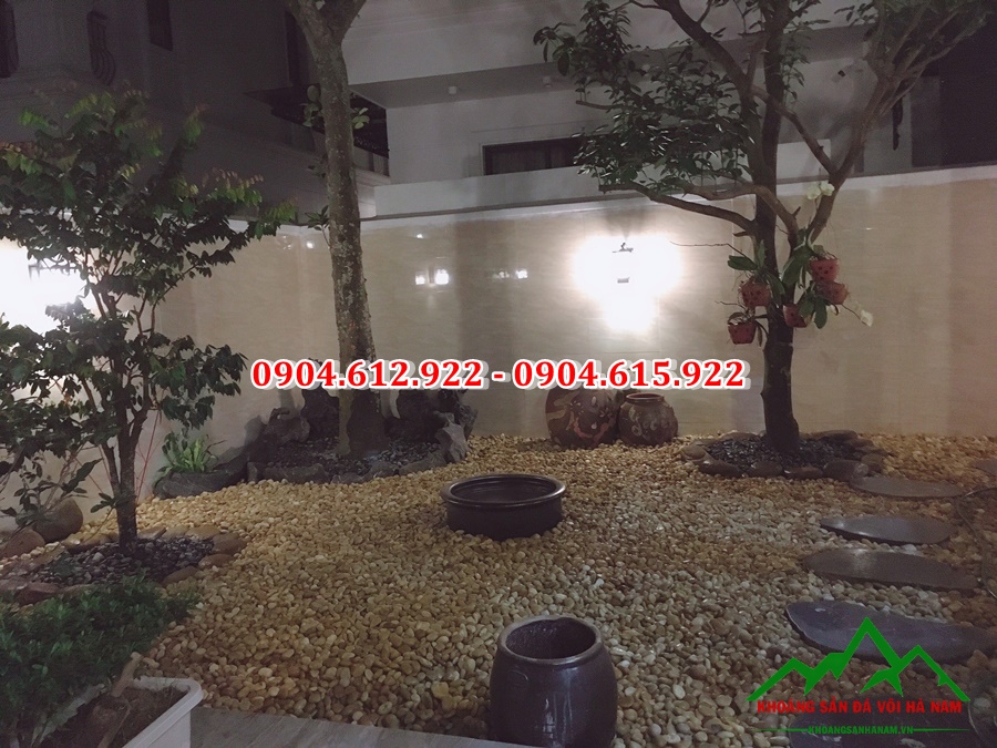 sỏi đẹp trang trí sân vườn