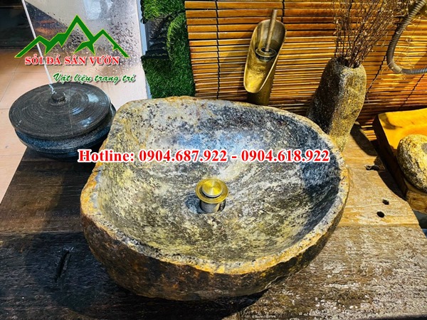 bán chậu rửa tay đá cuội