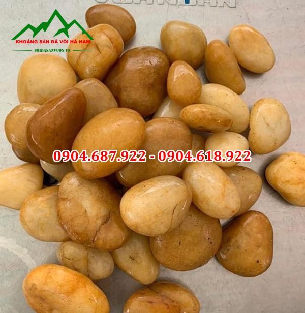 Kho sỏi cuội vàng trang trí
